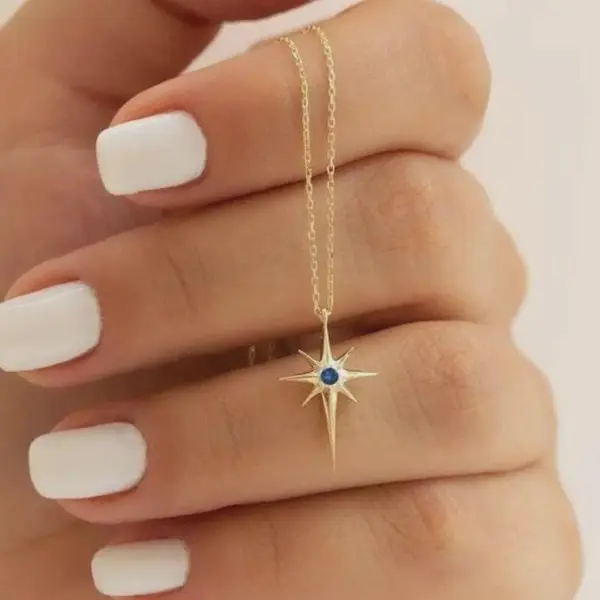 Sapphire North Star Pendant