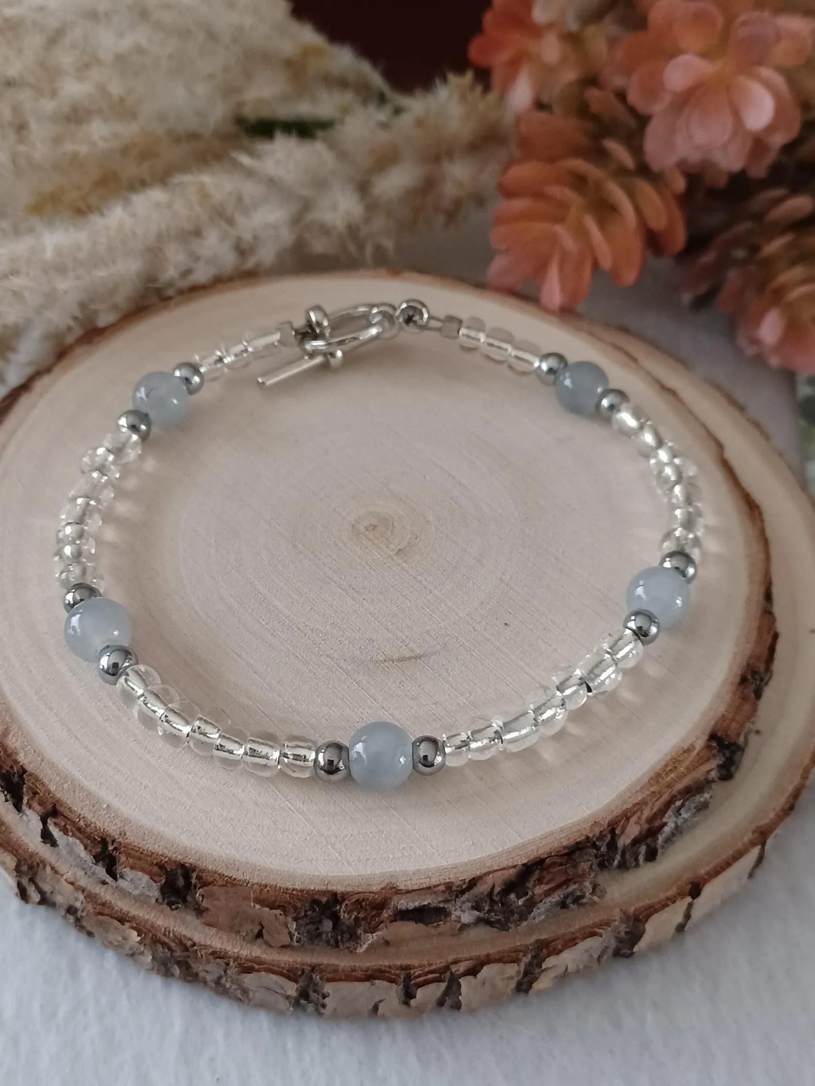 One-of-a-Kind Handmade Glass Bead Bracelet - Ideal Mother's Day Gift
