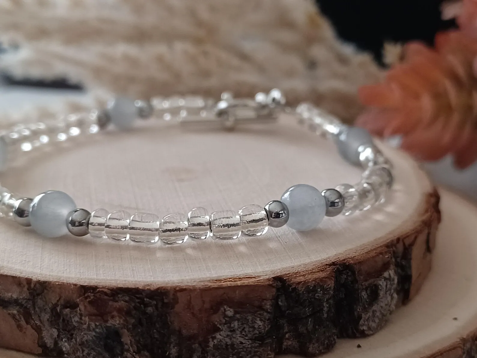 One-of-a-Kind Handmade Glass Bead Bracelet - Ideal Mother's Day Gift - Image 3
