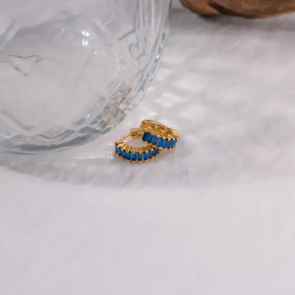 Sapphire Hoop Earrings