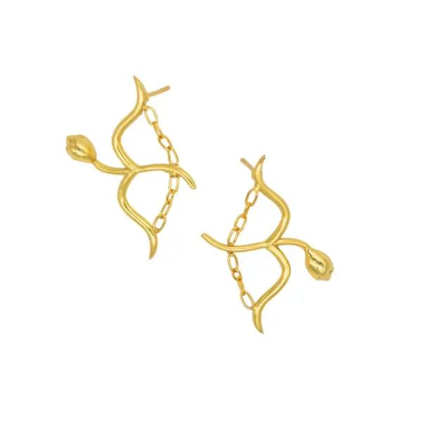 Minimalist Lotus Flower Studs