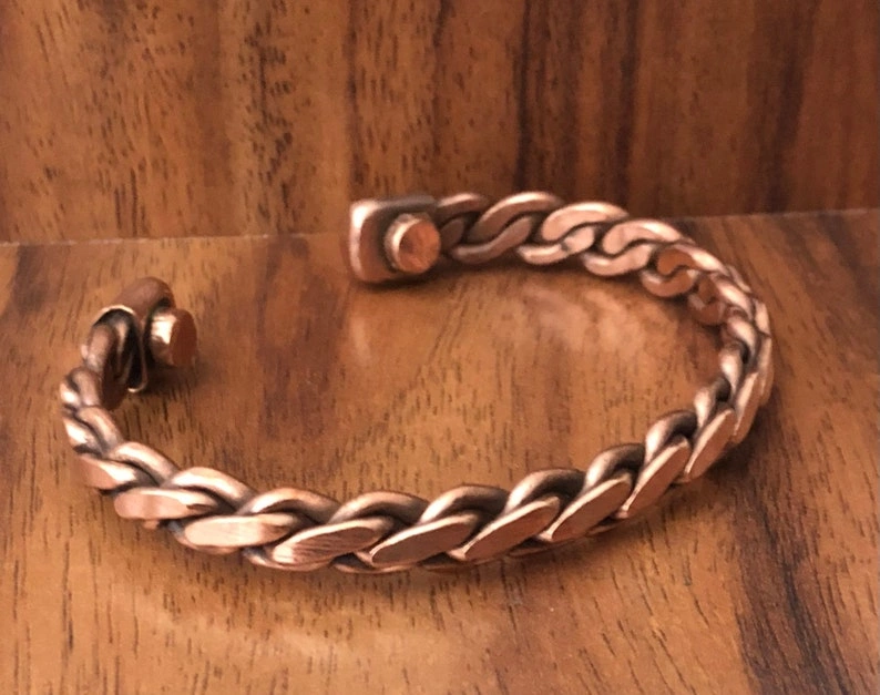 Heavy Twist Pure Copper Magnetic Bracelet Energy Cuff Bangle